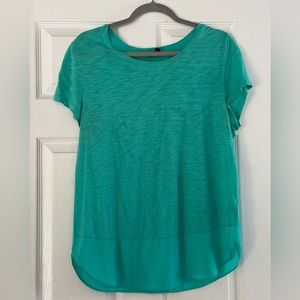 Express t-shirt material with silk bottom